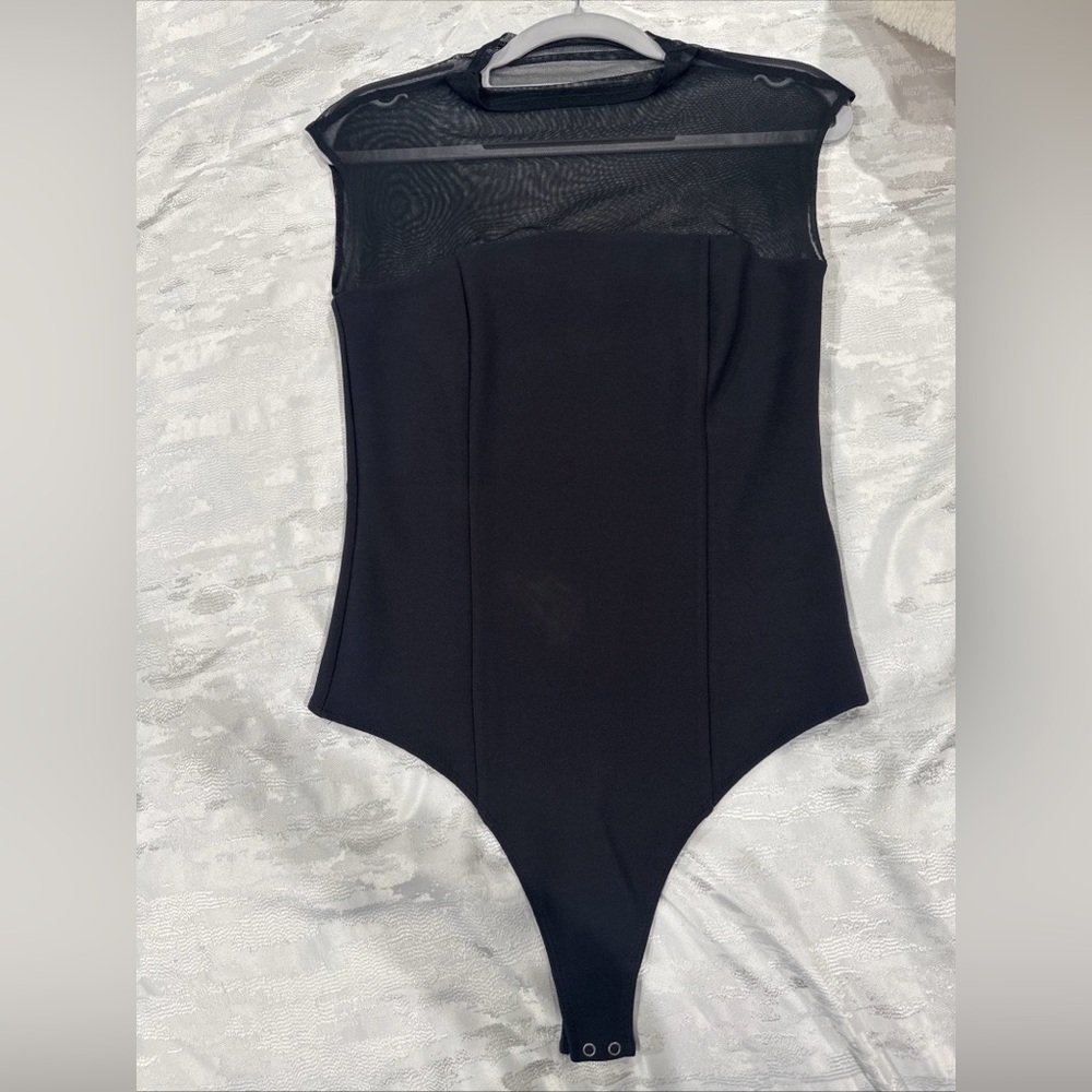 Black Mesh Bodysuit